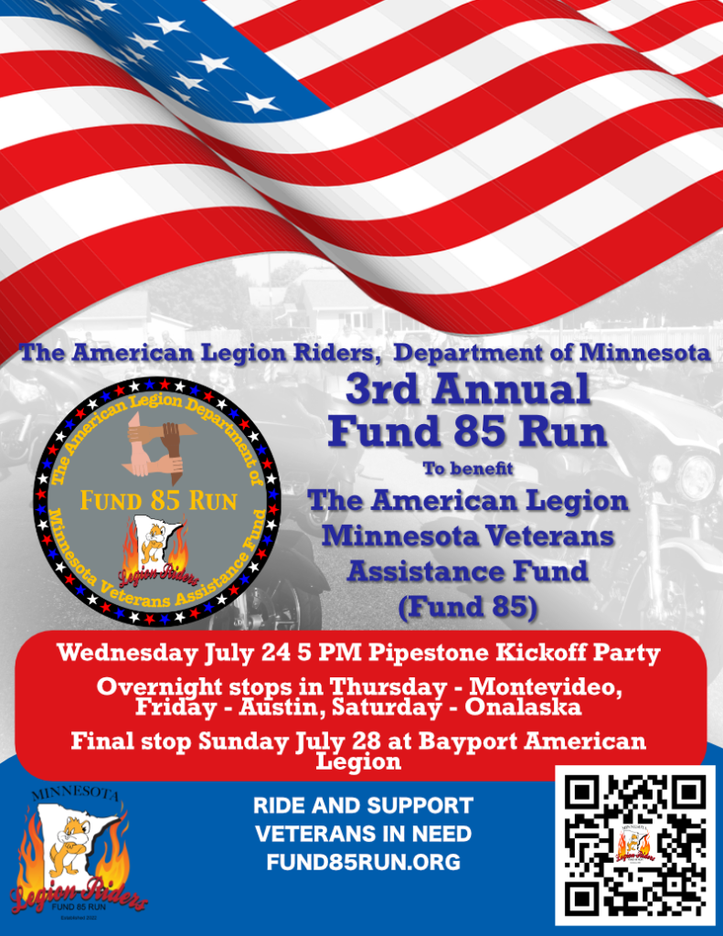 Flyer from the 2024 MN ALR Fund 85 Run